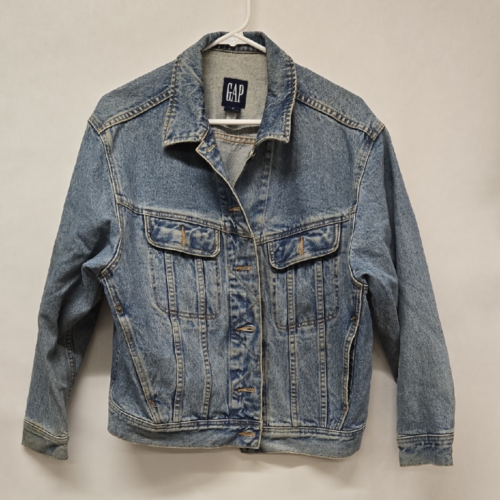 GAP Blue Denim Bomber Jacket